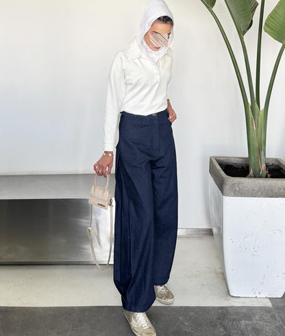 Folded jeans
