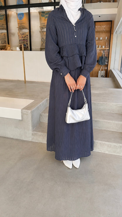 Navy skirt set