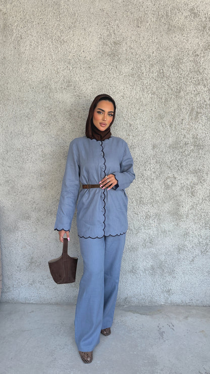 Italian Linen Scallop Set