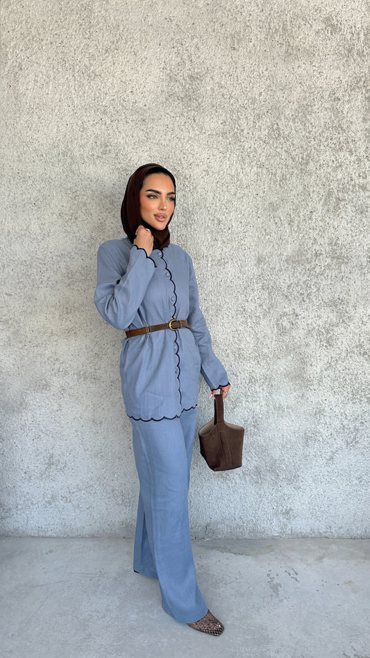 Italian Linen Scallop Set