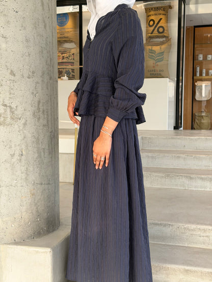 Navy skirt set