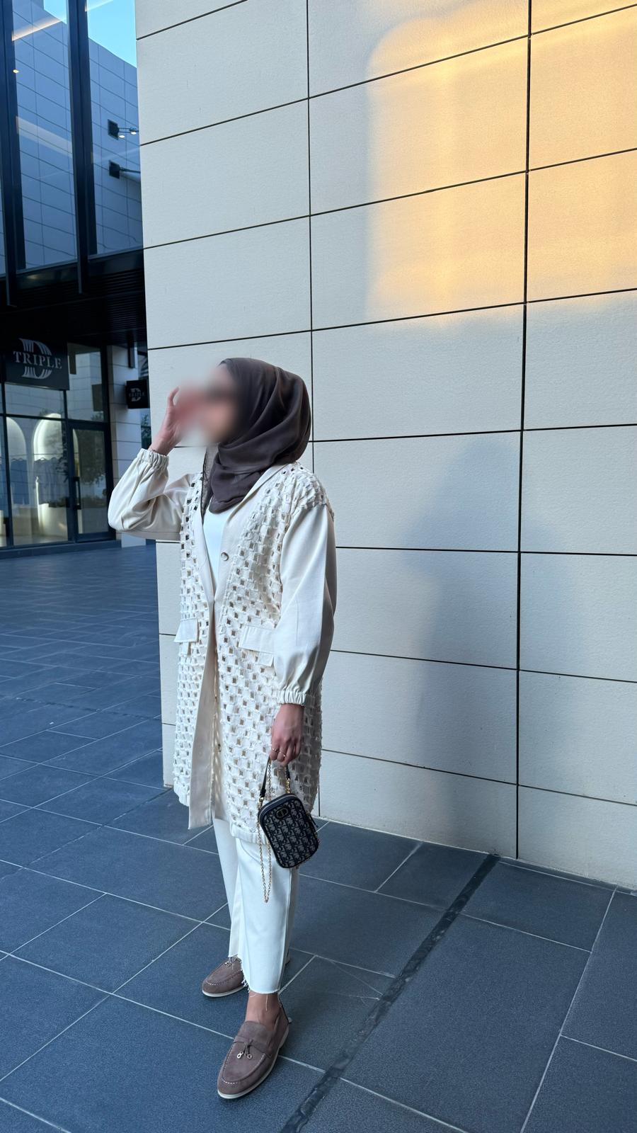 off white denim set