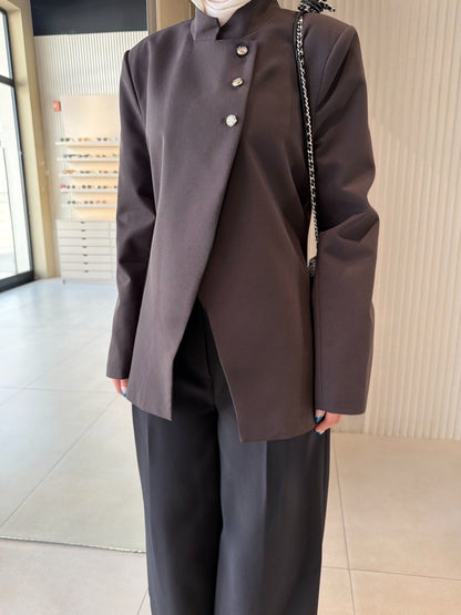 Side button blazer