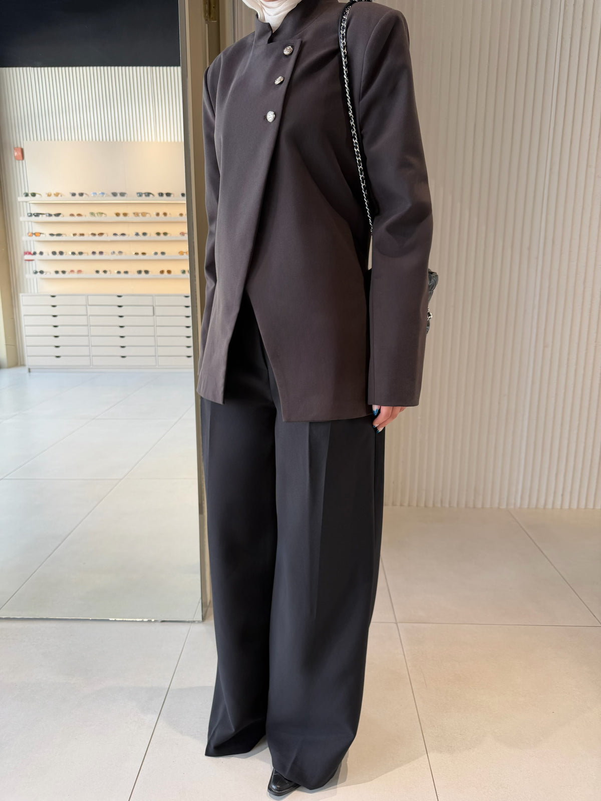 Side button blazer