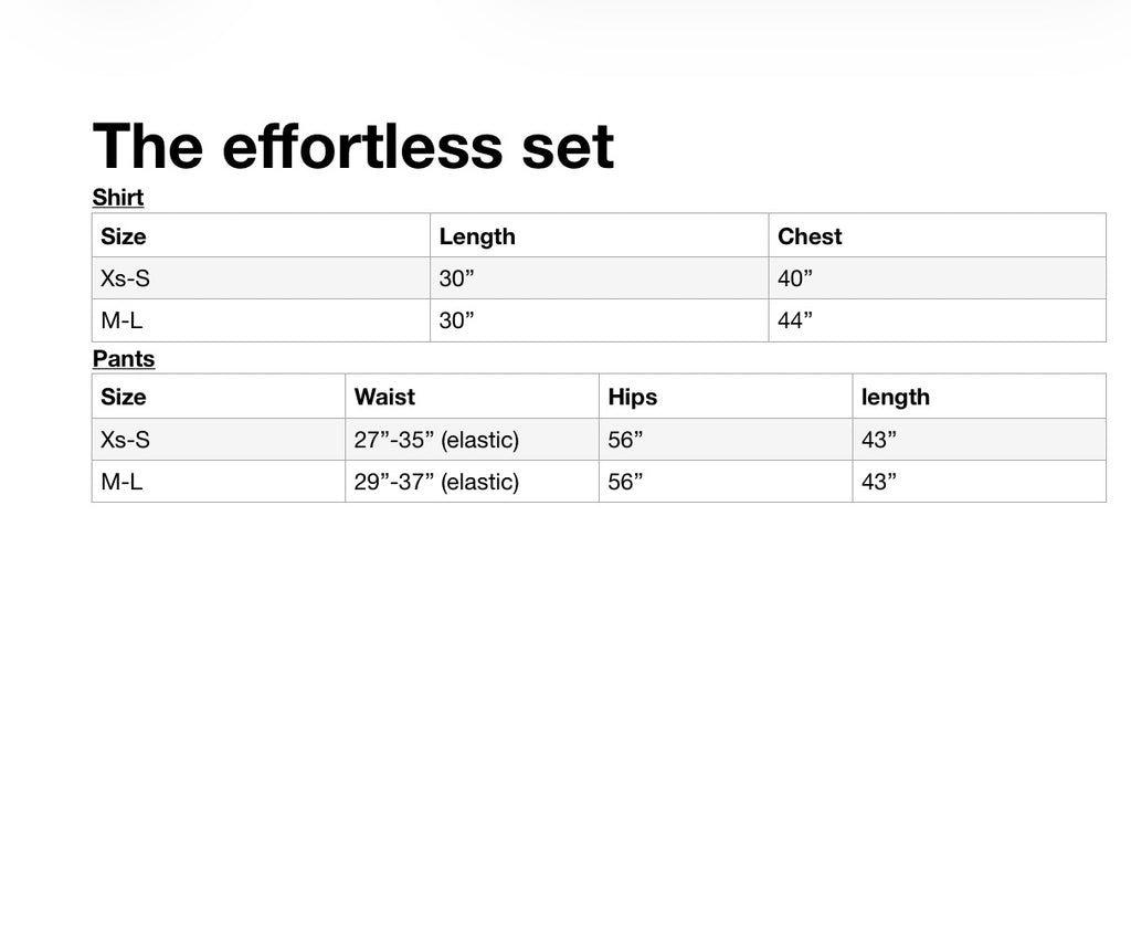 The effortless set