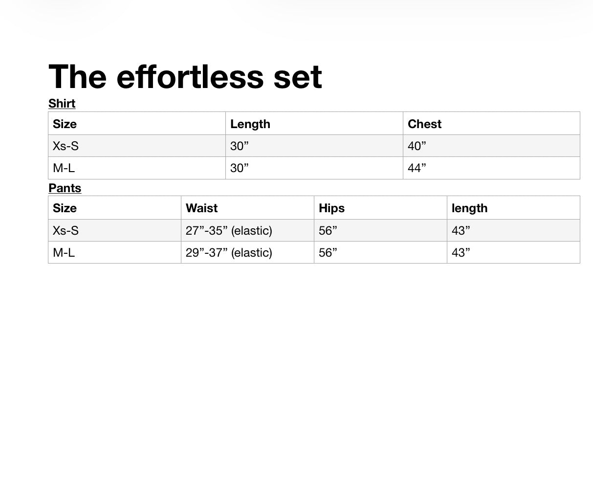 The effortless set