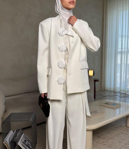 Ivory Bloom Suit 
3 pcs set