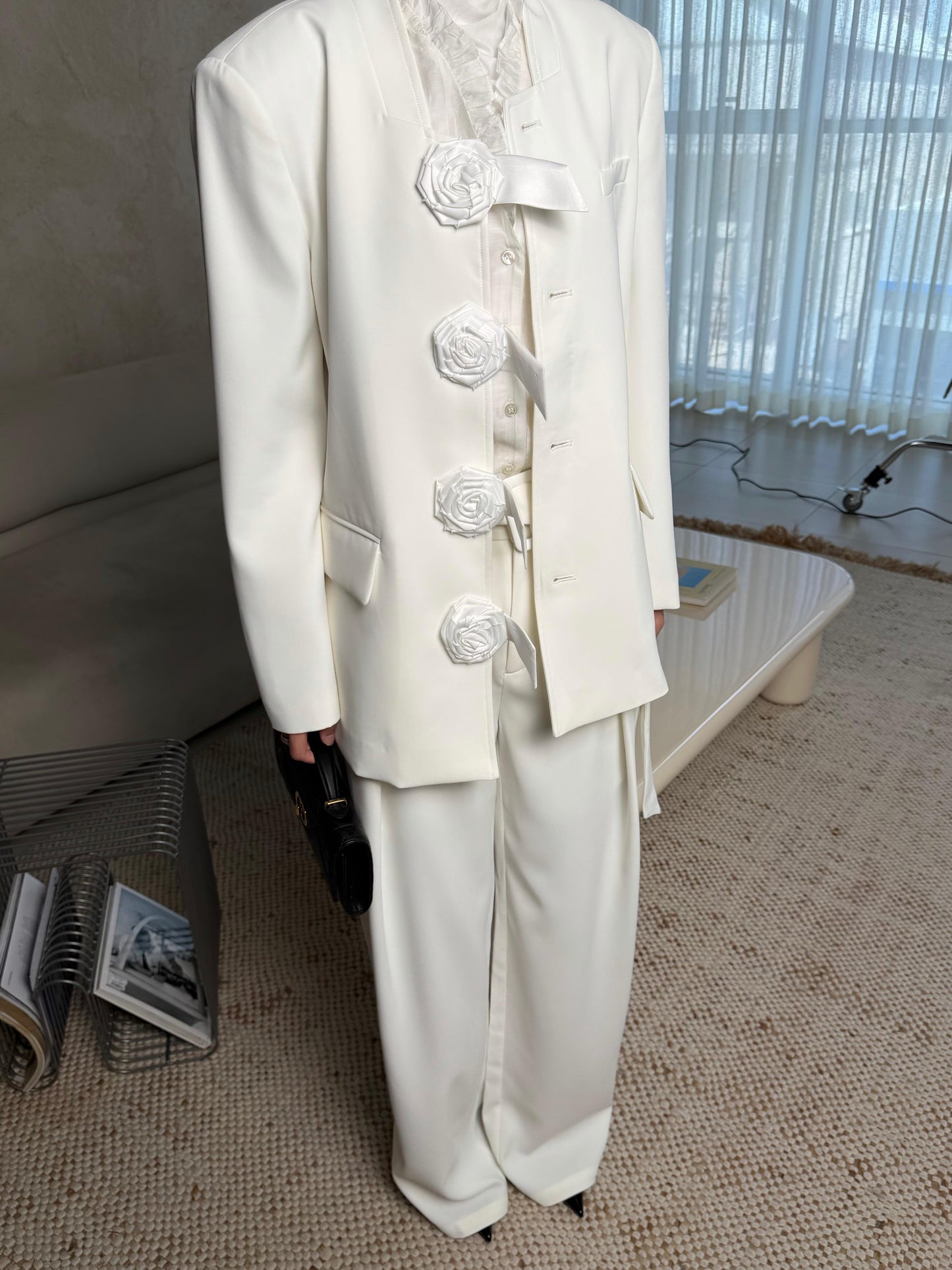 Ivory Bloom Suit 
3 pcs set