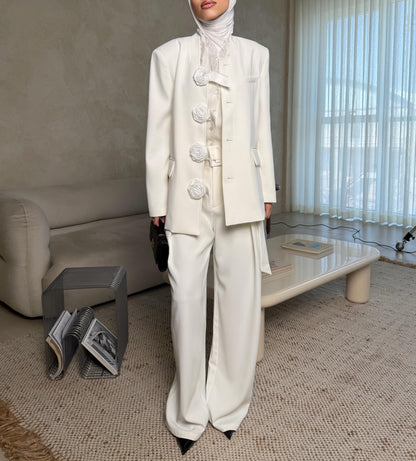 Ivory Bloom Suit 
3 pcs set