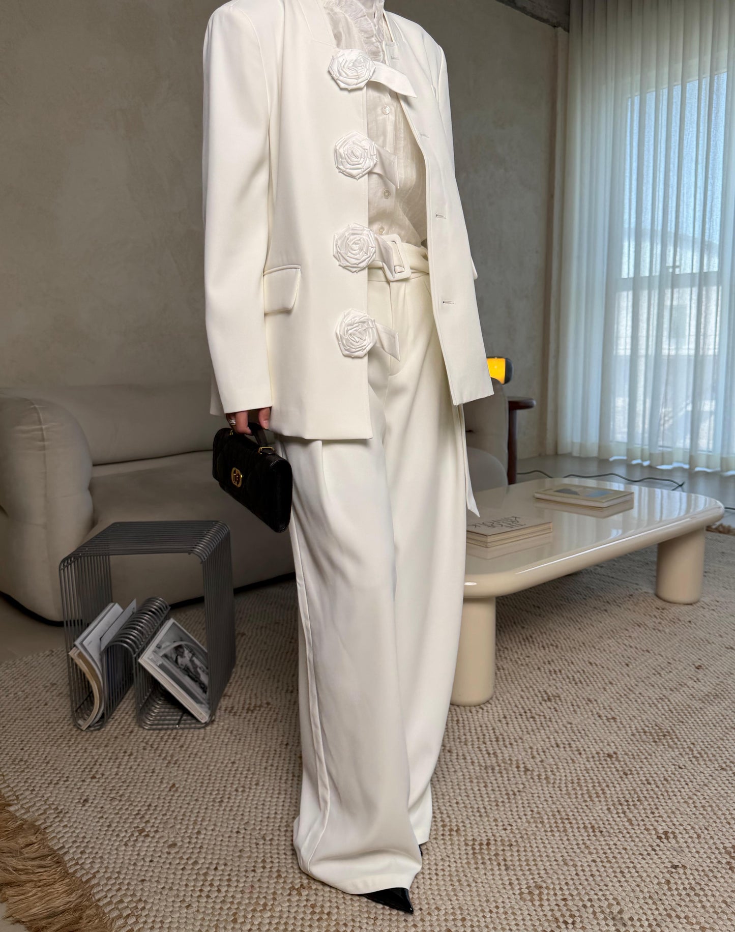 Ivory Bloom Suit 
3 pcs set