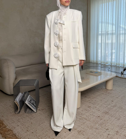 Ivory Bloom Suit 
3 pcs set