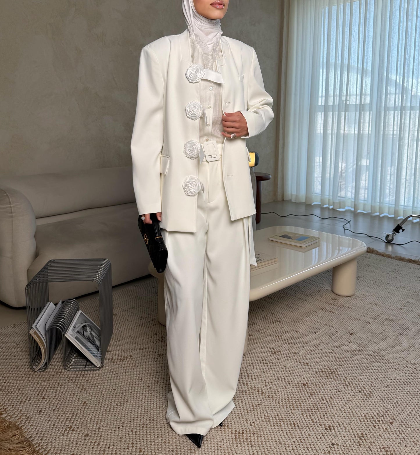 Ivory Bloom Suit 
3 pcs set