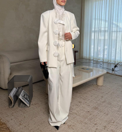 Ivory Bloom Suit 
3 pcs set