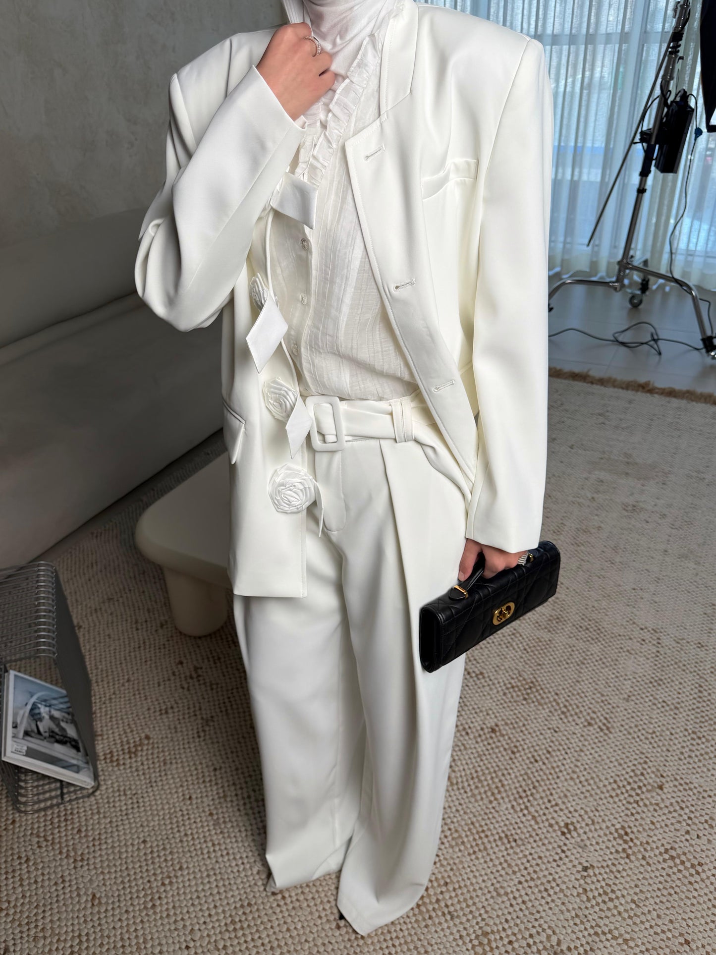 Ivory Bloom Suit 
3 pcs set