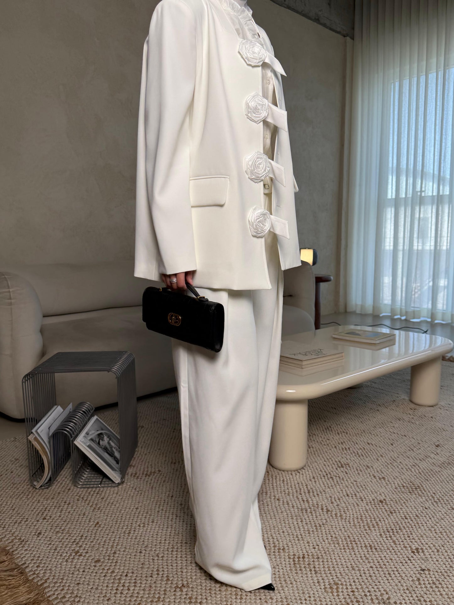Ivory Bloom Suit 
3 pcs set
