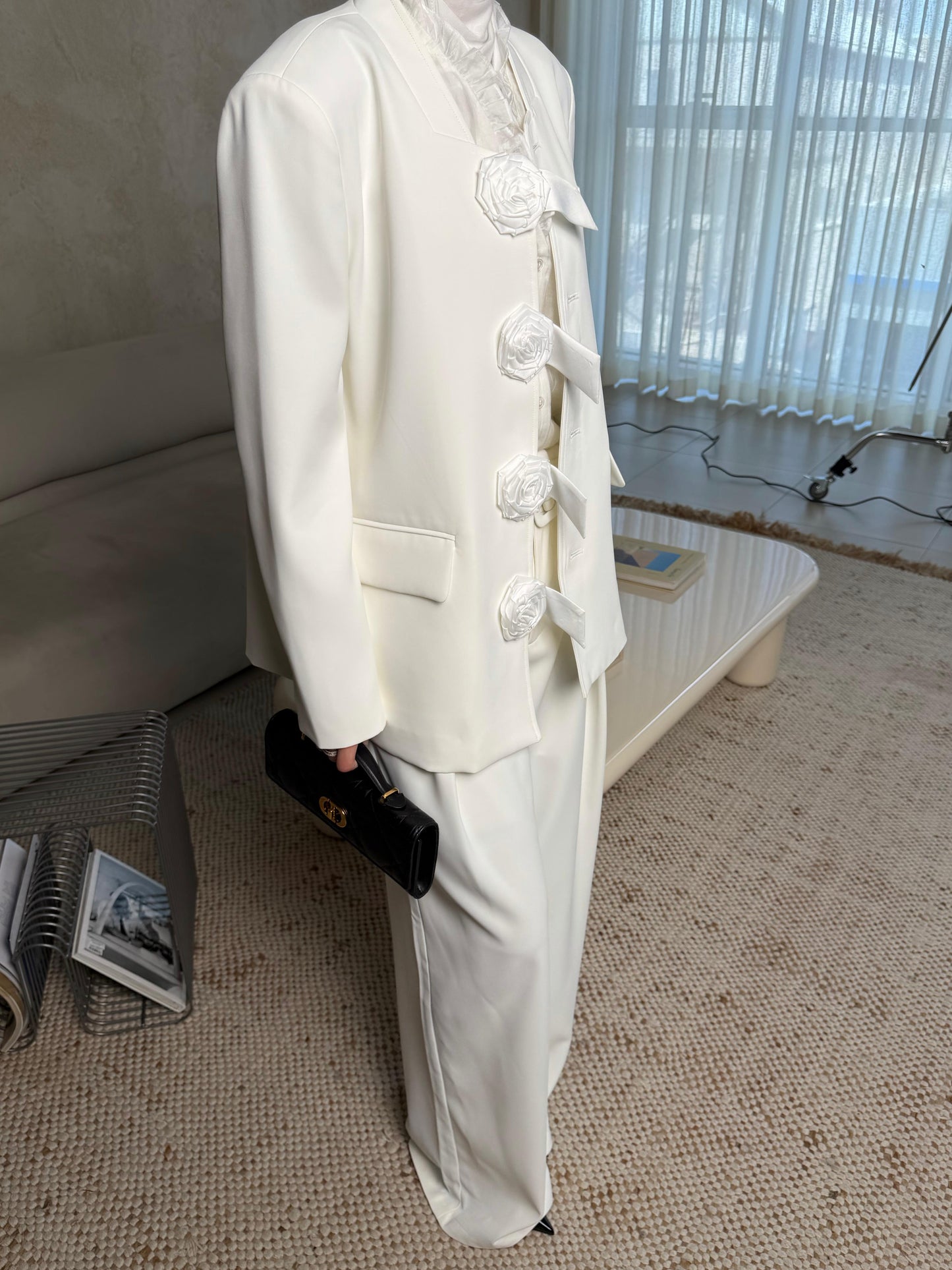 Ivory Bloom Suit 
3 pcs set