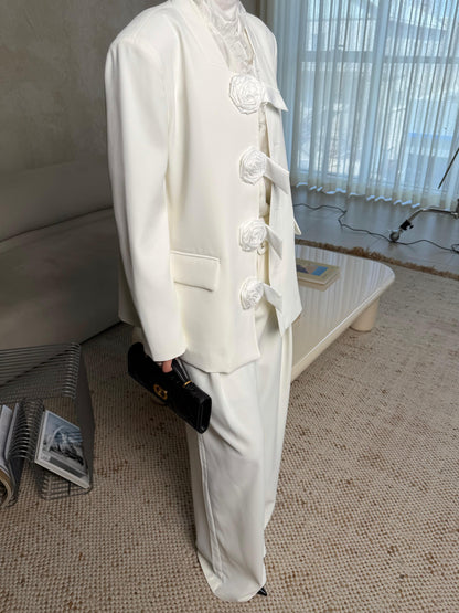 Ivory Bloom Suit 
3 pcs set