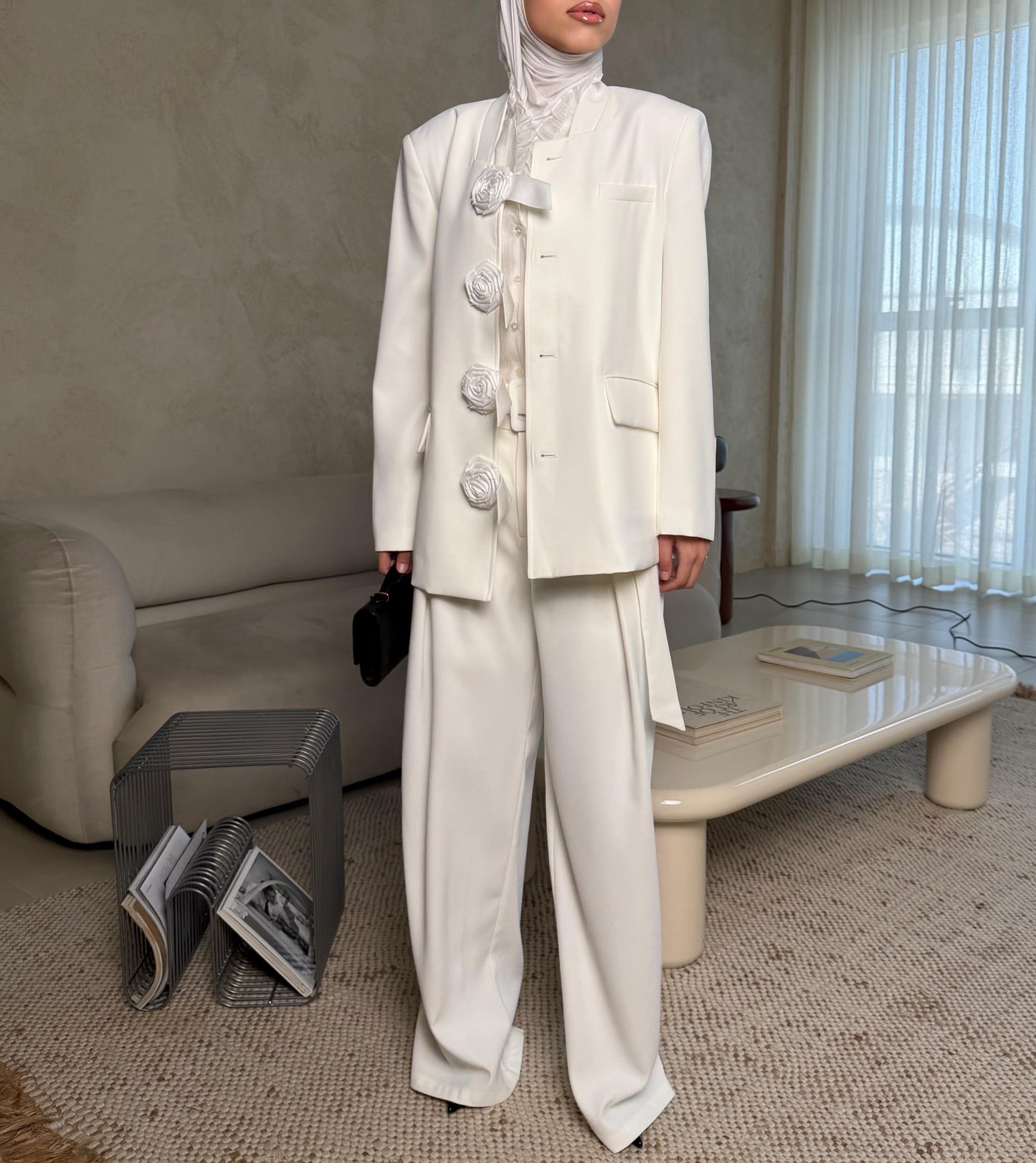 Ivory Bloom Suit 
3 pcs set