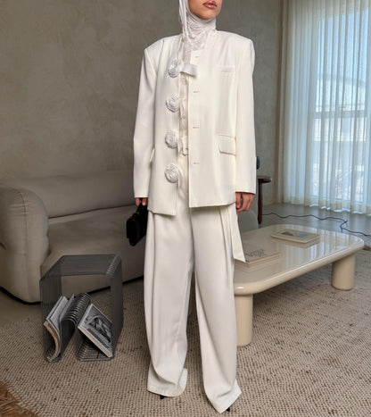Ivory Bloom Suit 
3 pcs set